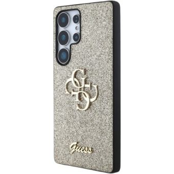 Guess PU Fixed Glitter 4G Metal Logo Samsung Galaxy S25 Ultra 5G S938 GUHCS25LHG4SGD Gold