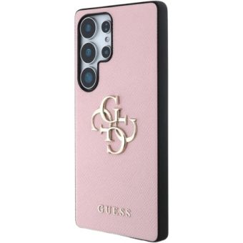Guess PU Grained 4G Metal Logo Samsung Galaxy S25 Ultra 5G S938 GUHCS25LPGT4MBP Pink