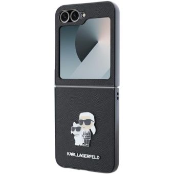 Karl Lagerfeld PU Saffiano Karl and Choupette Samsung Galaxy Z Flip6 5G F741 KLHCZF6SAPKCNPK Black