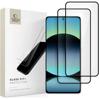 Tech-Protect Glass Fit+ Xiaomi Redmi Note 14 4G/5G Black (2ks)