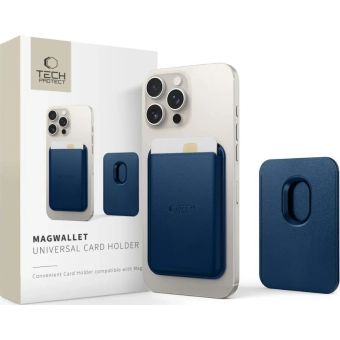 Tech-Protect MagWallet MagSafe Universal Magnetic Card Holder Navy Blue