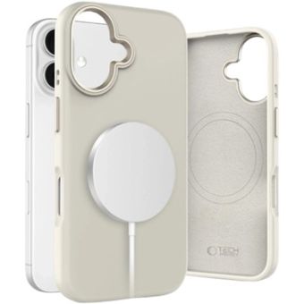 Tech-Protect Silicone Pure MagSafe Apple iPhone 16 Cosmic Latte