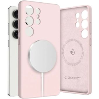 Tech-Protect Liquid Silicone MagSafe Samsung Galaxy S25 Ultra 5G S938 Pink Pearl