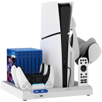 iPega P5S028, All-in-One nabíjací stojan s chladením PS5/PS5 Slim/PS5 Pro Black (Poškodené balenie)
