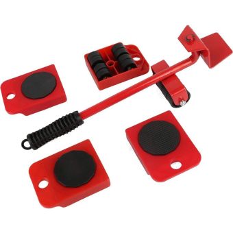 RC-K-1344 set koliesok na prenášanie nábytku do 150kg red