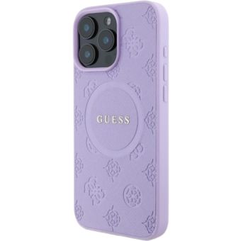 Guess Saffiano Peony Stamp MagSafe Apple iPhone 16 Pro GUHMP16LPSAPSMEU Purple