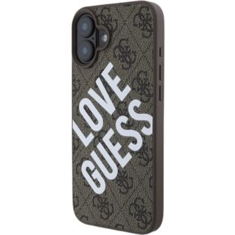 Guess PU Leather 4G Big Love Logo MagSafe Apple iPhone 16 GUHMP16SP4PLGWW Brown