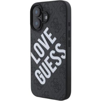 Guess PU Leather 4G Big Love Logo MagSafe Apple iPhone 16 GUHMP16SP4PLGWK Black