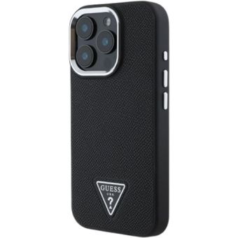 Guess PU Grained Triangle Logo Apple iPhone 16 Pro GUHMP16LPGTSPSK Black