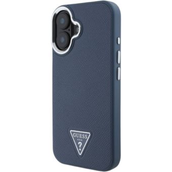 Guess PU Grained Triangle Logo Apple iPhone 16 GUHMP16SPGTSPSB Blue