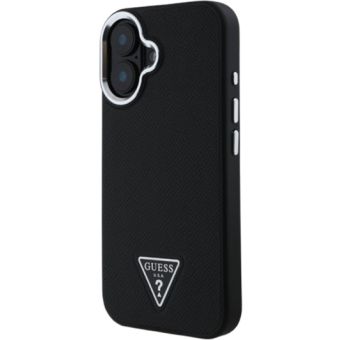 Guess PU Grained Triangle Logo Apple iPhone 16 GUHMP16SPGTSPSK Black