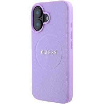Guess PU Grained Classic Logo MagSafe Apple iPhone 16 GUHMP16SPGHSMMU Purple