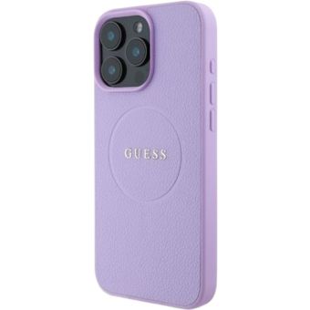 Guess PU Grained Classic Logo MagSafe Apple iPhone 16 Pro GUHMP16LPGHSMMU Purple