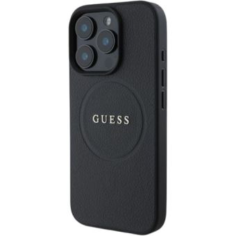 Guess PU Grained Classic Logo MagSafe Apple iPhone 16 Pro GUHMP16LPGHSMMK Black