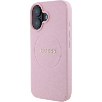 Guess PU Grained Classic Logo MagSafe Apple iPhone 16 GUHMP16SPGHSMMP Pink