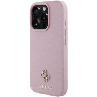 Guess PU Grained 4G Small Metal Logo MagSafe Apple iPhone 16 Pro Max GUHMP16XPGCSM4MP Pink