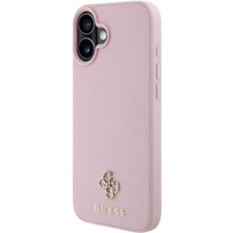 Guess PU Grained 4G Small Metal Logo MagSafe Apple iPhone 16 GUHMP16SPGCSM4MP Pink