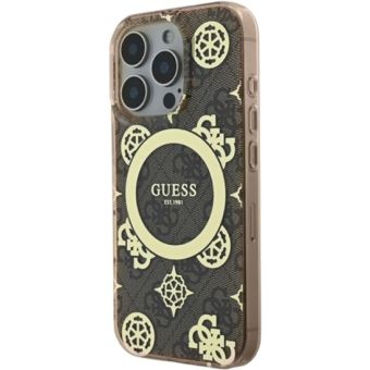 Guess IML 4G Peony MagSafe Apple iPhone 16 Pro GUHMP16LH4PYEEW Brown