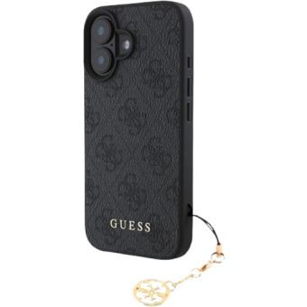 Guess 4G Charm Apple iPhone 16 Plus GUHCP16MGF4GCK Tone on Tone Grey