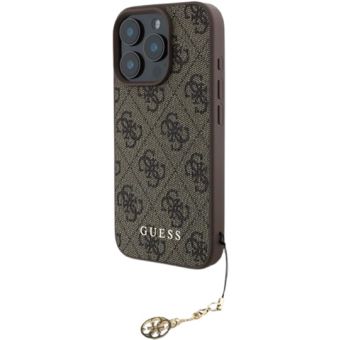 Guess 4G Charm Apple iPhone 16 Pro GUHCP16LGF4GCW Tone on Tone Brown