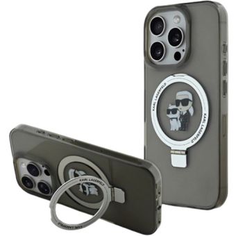 Karl Lagerfeld Ringstand Karl and Choupette MagSafe Apple iPhone 16 Pro KLHMP16LHMRSKCK Black