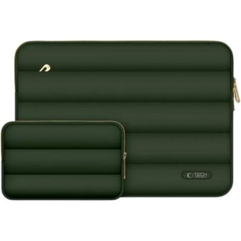 Tech-Protect Puffy Laptop 15-16" case + accessory bag Army Green