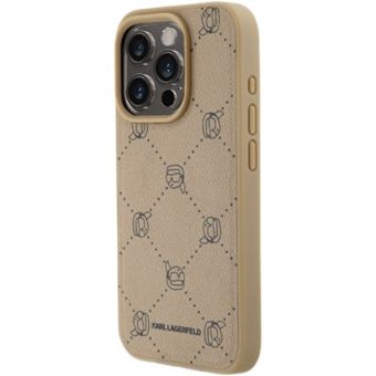 Karl Lagerfeld PU Karl Heads Pattern Magsafe Apple iPhone 14 Pro Max KLHMP14XPGKHPHE Beige