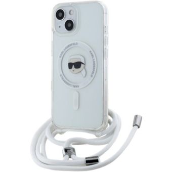 Karl Lagerfeld IML Crossbody Karl Head Magsafe Apple iPhone 15 KLHMP15SHCKHNT Transparent
