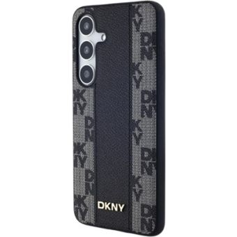 DKNY PU Leather Checkered Pattern Magsafe Samsung Galaxy S24+ 5G S926 DKHMS24MPCPVSLK Black