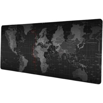 RC-K-1073 podložka pod myš a klávesnicu mapa sveta 80cmx30cmx2mm čierna