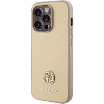 Guess PU 4G Strass Metal Logo Apple iPhone 15 Pro Max GUHCP15XPS4DGPD Gold