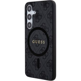Guess PU Leather 4G Colored Ring MagSafe Samsung Galaxy S24+ 5G S926 GUHMS24MG4GFRK Black