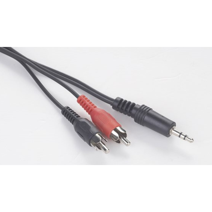Kábel jack 2 x cinch audio 1.5 m čierny