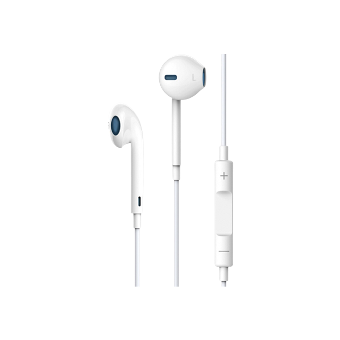 Slúchadlá Devia Smart Remote s mikrofónom biele