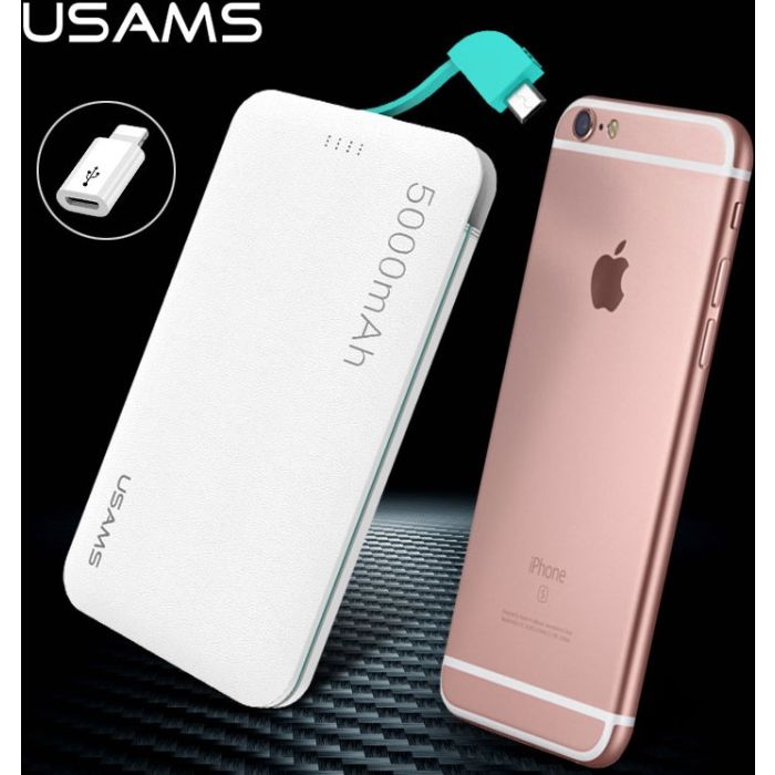 USAMS US-CD04 Power Bank 5000mAh White