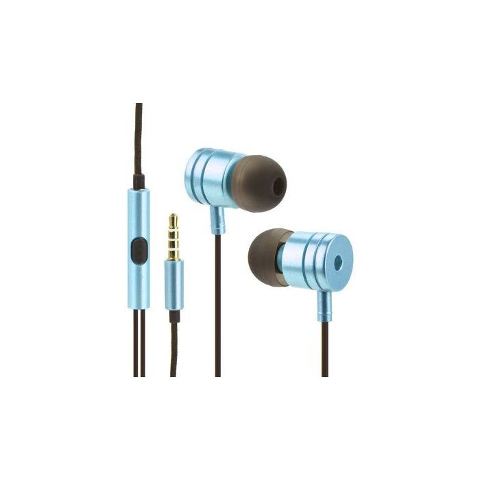 Handsfree slúchadlá Stereo blue box metal MI modro strieborné