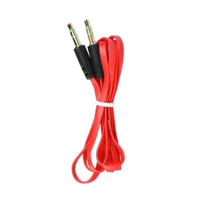 Kábel AUX 3,5mm Jack 1m červený 