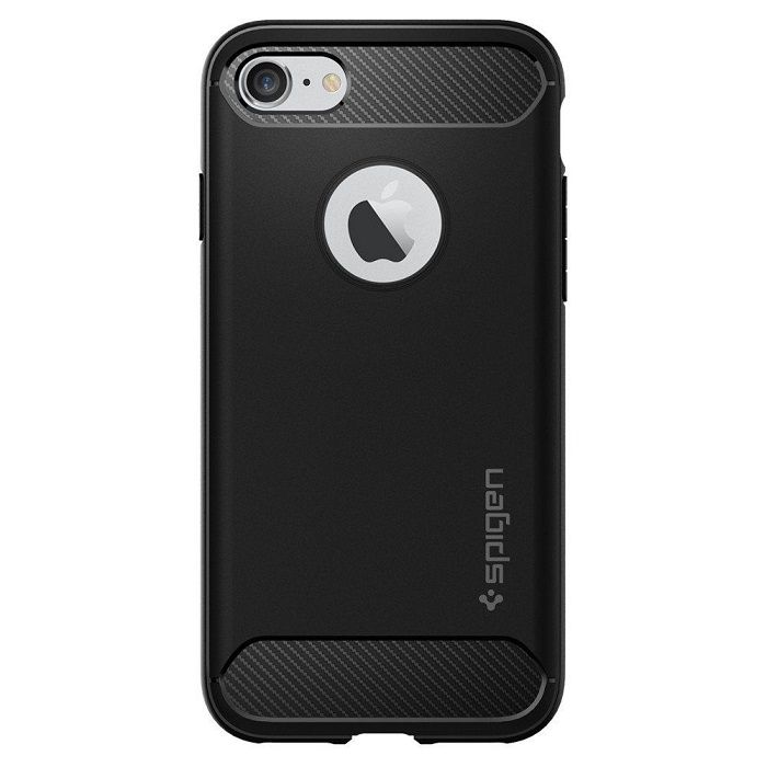 Silikónové puzdro na Apple iPhone 7 Plus/8 Plus Spigen Rugged Armor čierne