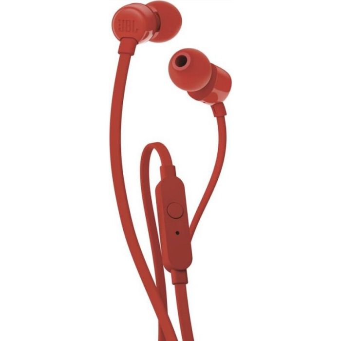 JBL T110 earphones with microphone red