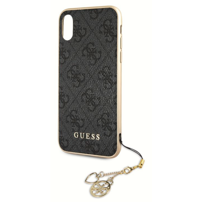 Plastové puzdro na Apple iPhone XR GUHCI61GF4GGR Guess Charms Hard šedé