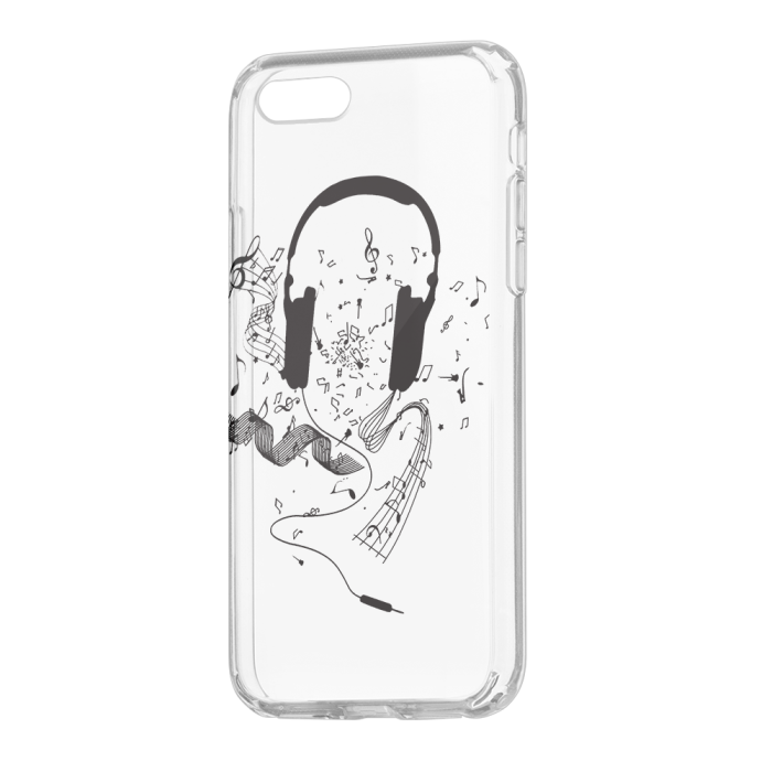 Silikónové puzdro Ultra Trendy Music1 pre Samsung Galaxy A6 Plus 2018 transparentné