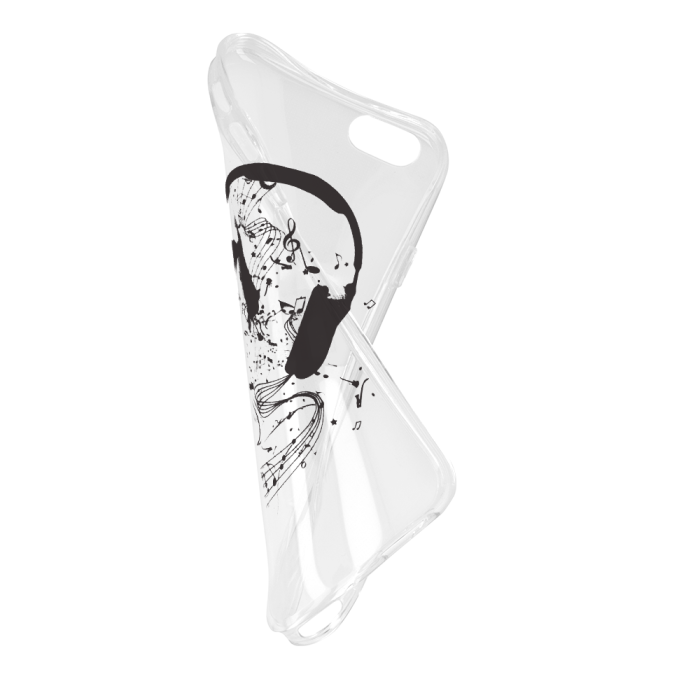 Silikónové puzdro Ultra Trendy Music1 pre Samsung Galaxy J6 2018 transparentné