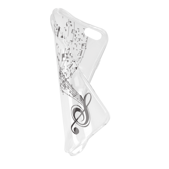 Silikónové puzdro Ultra Trendy Music2 pre Samsung Galaxy A6 2018 transparentné