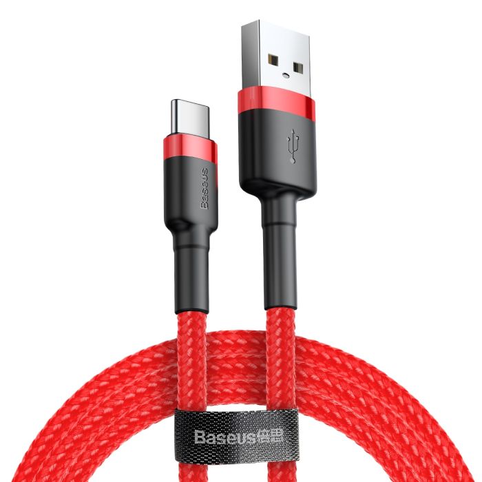 Kábel USB typ-C Baseus Cafule 0,5 m červený 