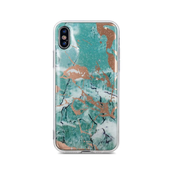 Silikónové puzdro Marmur pre Samsung Galaxy J4 Plus 2018 zelené