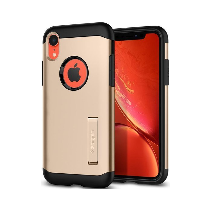 Odolné puzdro na Apple iPhone XR Spigen Slim Armor champagne gold