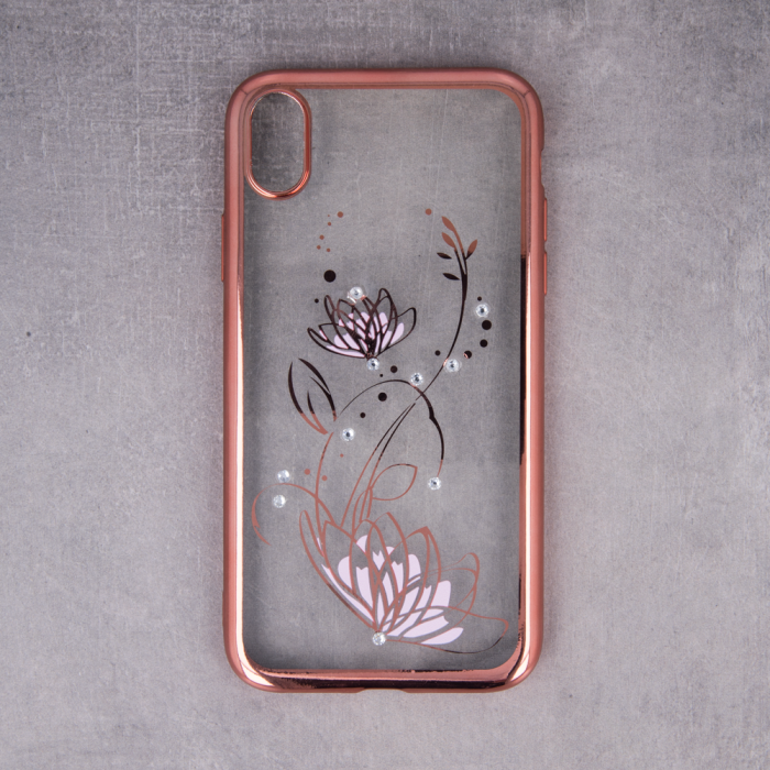Silikónové puzdro Lotus pre Apple iPhone 7/ 8 ružovo- zlaté