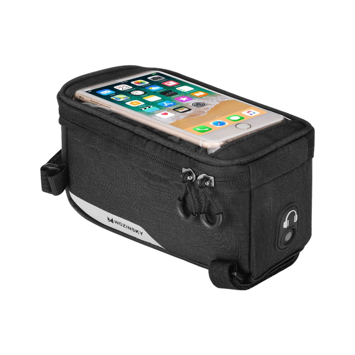 Držiak na bicykel s puzdrom 6,5" 1L Wozinsky WBB6BK čierny