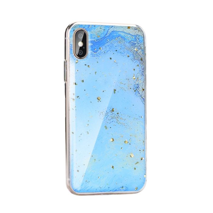 Silikónové puzdro Forcell Marble 3 pre Samsung Galaxy S10 Lite/S10e modré