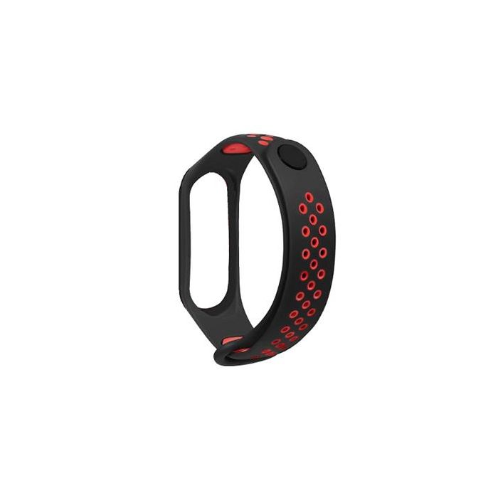 Handodo Double Silikonový náramok pre Xiaomi Mi Band 3/4/5 Black/Red (EU Blister)